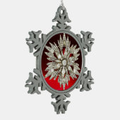DIAMOND STAR , Red Ruby Schneeflocken Zinn-Ornament (Links)