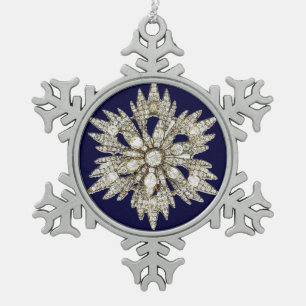 DIAMOND STARS SCHNEEFLOCKEN Zinn-Ornament