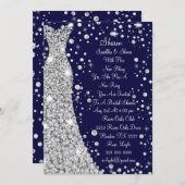 Diamond Studding Wedding Kleid Bridal Einladung (Vorne/Hinten)