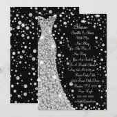 Diamond Studding Wedding Kleid Bridal Einladung (Vorne/Hinten)