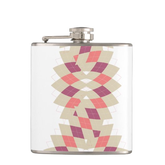 Diamond-Swirl-Muster Flachmann (Vorderseite)