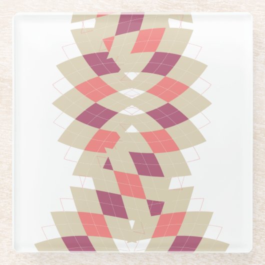 Diamond-Swirl-Muster Glasuntersetzer (Vorderseite)