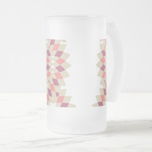 Diamond-Swirl-Muster Mattglas Bierglas (VorderseiteRechts)