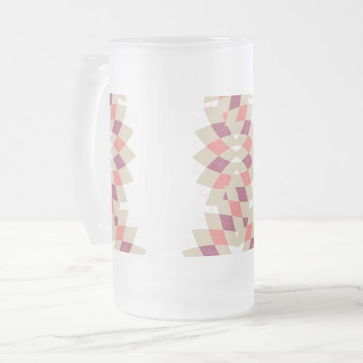 Diamond-Swirl-Muster Mattglas Bierglas (Vorderseite Links)