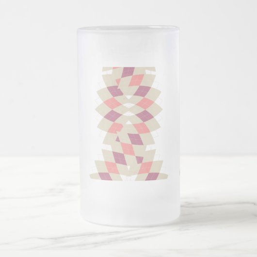 Diamond-Swirl-Muster Mattglas Bierglas (Mittel)