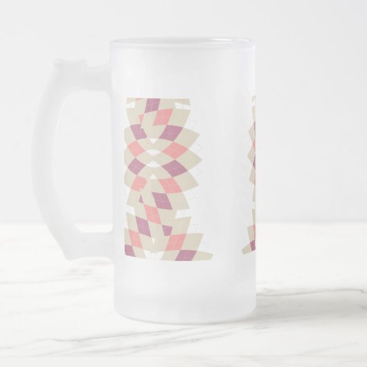 Diamond-Swirl-Muster Mattglas Bierglas (Links)