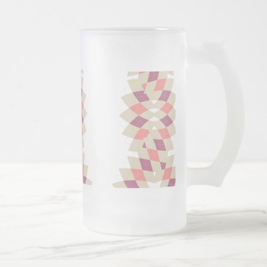 Diamond-Swirl-Muster Mattglas Bierglas (Rechts)