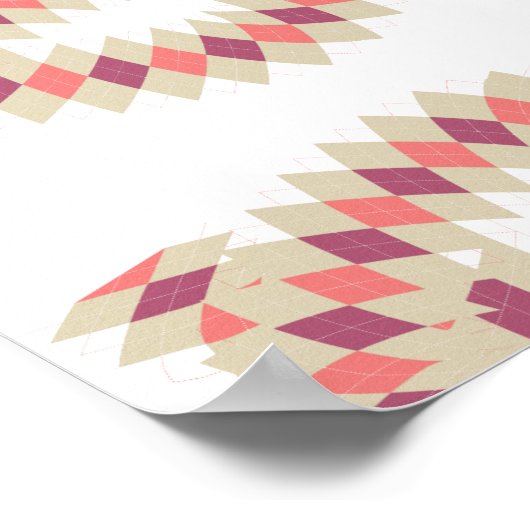 Diamond-Swirl-Muster Poster (Ecke)