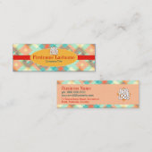 Diamond textile Retro Mini Visitenkarte (Vorne/Hinten)