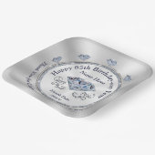 Diamond themed, 85th Birthday Plates, Personalized Pappteller (Gewinkelt)