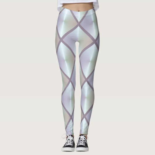 Diamond Tile Muster Iridescent Leggings (Vorderseite)