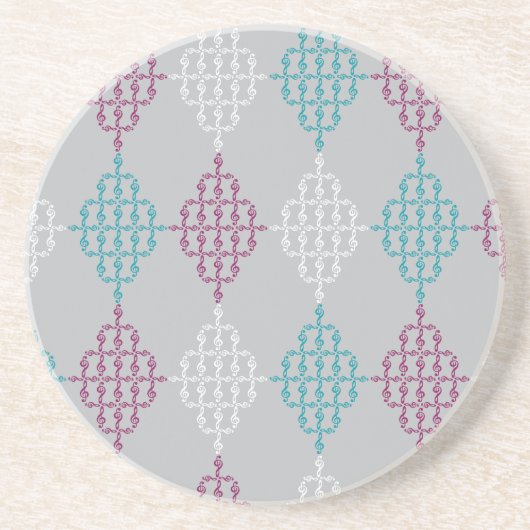 Diamond Treble Clef Untersetzer (Vorne)