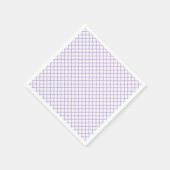 Diamond Trellis Soft Lavendel - Weiß Serviette (Ecke)
