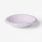 Diamond Trellis Soft Lila - Weiß Pappteller (Gewinkelt)