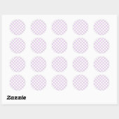 Diamond Trellis Soft Lilac - Weiß Runder Aufkleber (Blatt)