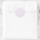 Diamond Trellis Soft Lilac - Weiß Runder Aufkleber (Tasche)