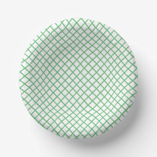 Diamond Trellis Sommer Grün - Weiß Pappteller