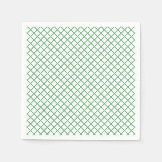 Diamond Trellis Sommer Grün - Weiß Serviette (Vorderseite)