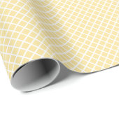 Diamond Trellis Weiß - Kanariengelb Geschenkpapier (Rolleneckpunkt)