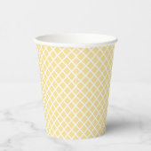 Diamond Trellis White - Kanariengelb Pappbecher (Rechts)