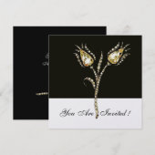 DIAMOND TULIPS,Ice Metallic Einladung (Vorne/Hinten)