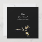 DIAMOND TULIPS,Ice Metallic Einladung (Rückseite)
