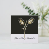 DIAMOND TULIPS,Ice Metallic Einladung (Stehend Vorderseite)