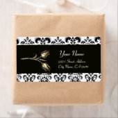 DIAMOND TULIPS SCHWARZ-WEISS DAMASK (Insitu)