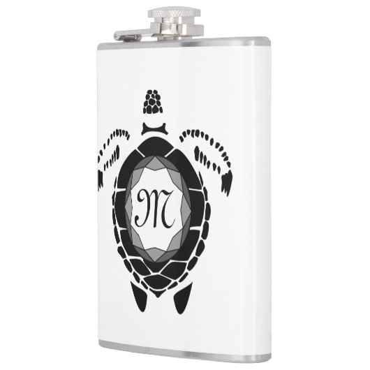 Diamond Turtle Shellback Monogram Flachmann (Links)
