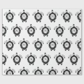 Diamond Turtle Shellback Monogram Geschenkpapier (Flach)