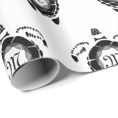 Diamond Turtle Shellback Monogram Geschenkpapier (Rolleneckpunkt)