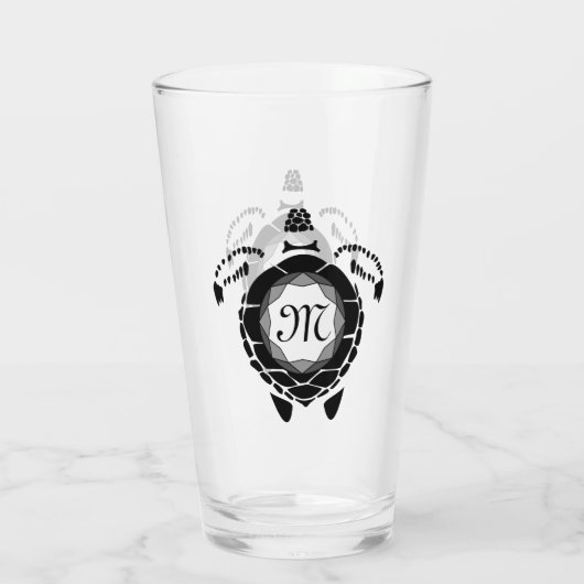 Diamond Turtle Shellback Monogram Glas (Rückseite)
