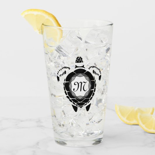 Diamond Turtle Shellback Monogram Glas (Vorderseite Ice)