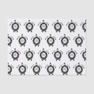 Diamond Turtle Shellback Monogram Seidenpapier