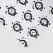 Diamond Turtle Shellback Monogram Seidenpapier (Ausschnitt)