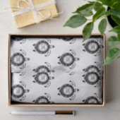 Diamond Turtle Shellback Monogram Seidenpapier (Geschenk)