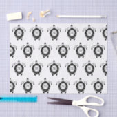 Diamond Turtle Shellback Monogram Seidenpapier (Handwerk)