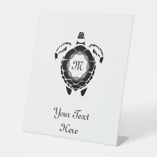 Diamond Turtle Shellback Monogram Sockelschild (Vorderseite)