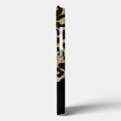 Diamond und Leopard Glitzer Monogram Case-Mate iPh iPhone Hülle (Rückseite / Links)