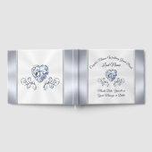 Diamond und Silver Wedding Guest Book Personalisie Gästebuch (Voll)