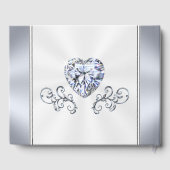 Diamond und Silver Wedding Guest Book Personalisie Gästebuch (Rückseite)