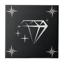 Diamond und Star Pattern Black