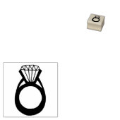 Diamond Verlobung Ring Bling Fashionista Bride Gummistempel (Stempel)