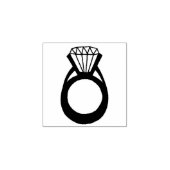 Diamond Verlobung Ring Bling Fashionista Bride Gummistempel (Prägung)