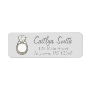 Diamond-Verlobung Ring Brautparty Brillen Labels