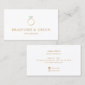 Diamond Verlobung Ring Feinschmuck Visitenkarte (Vorne/Hinten)