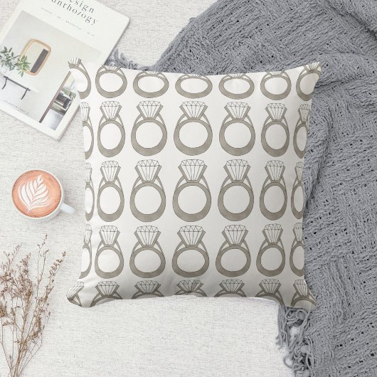 Diamond Verlobung Ring Personalisierte Hochzeitsge Kissen