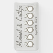 Diamond Verlobung Ring Wedding Brautparty Banner (Vertikal)