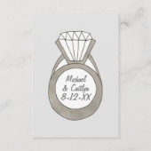 Diamond Verlobung Ring Wedding Brautparty Begleitkarte (Vorderseite)