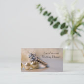 Diamond Verlobung Ring Wedding Planner Visitenkarte (Stehend Vorderseite)